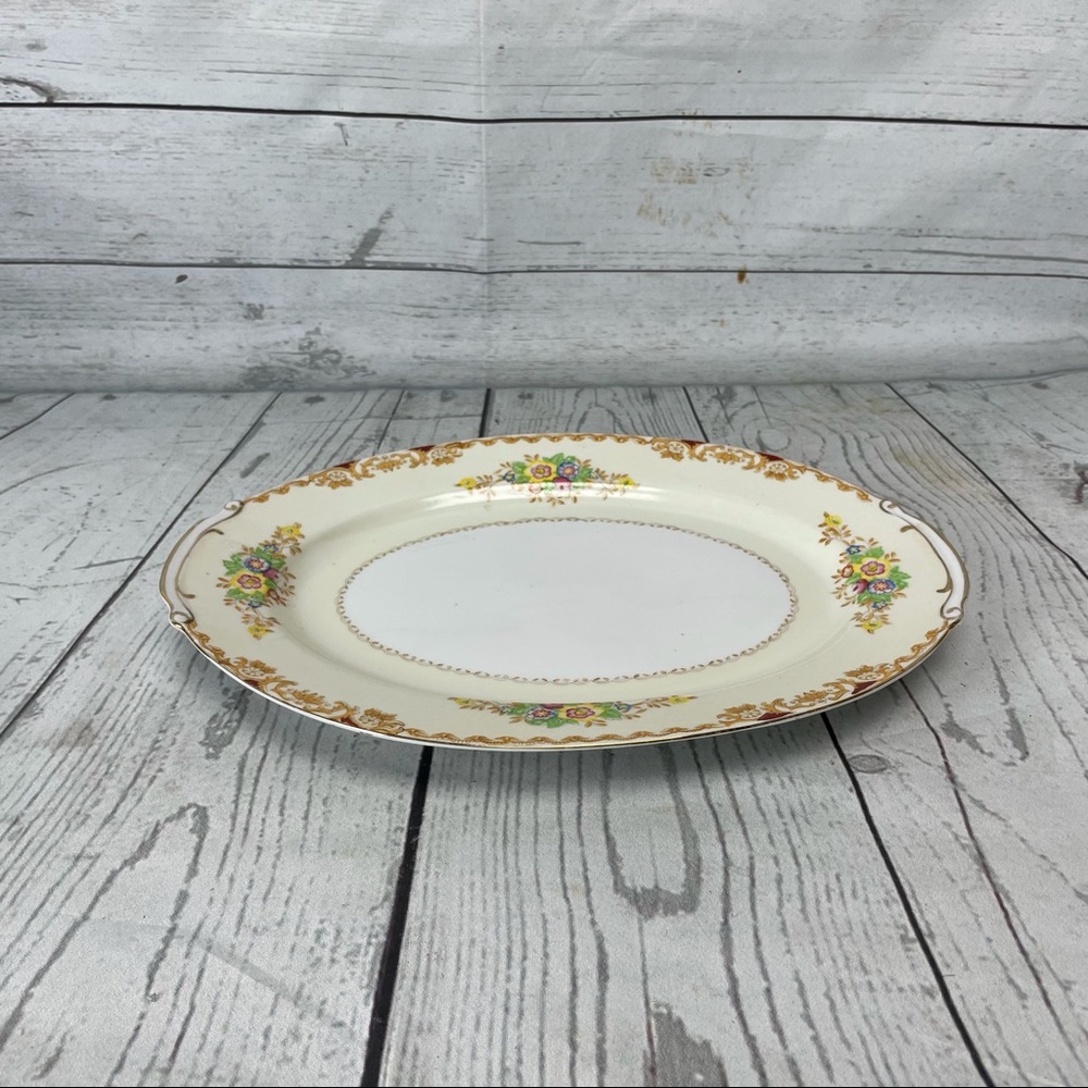 Continental Serving Platter Floral Made in Japan